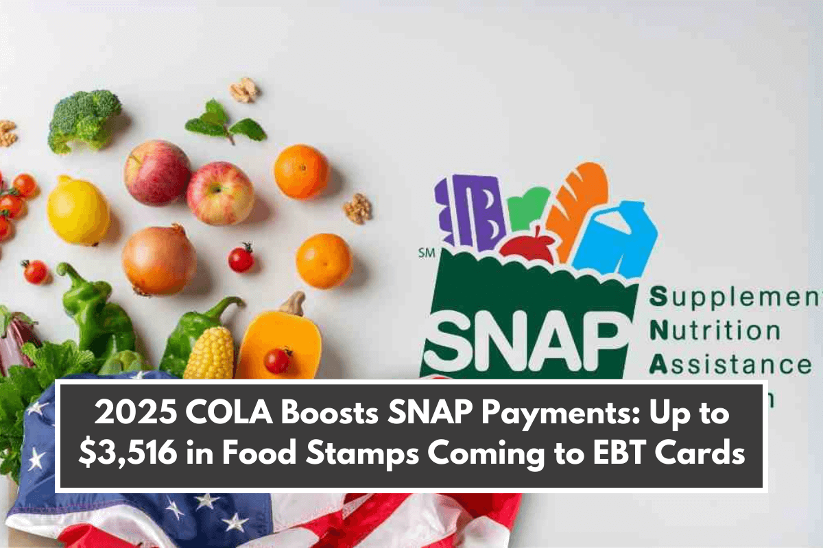 2025 COLA Boosts SNAP Payments: Up to $3,516 in Food Stamps Coming to EBT Cards