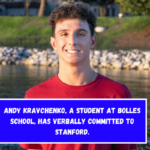 Andy Kravchenko, a student at Bolles School, has verbally committed to Stanford.