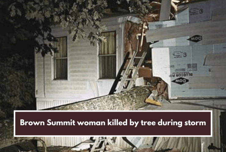 Brown Summit woman killed by tree during storm