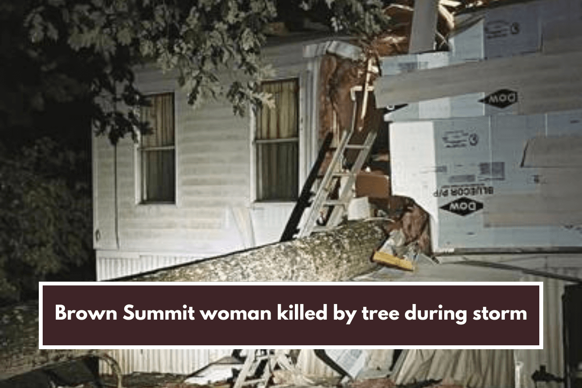 Brown Summit woman killed by tree during storm