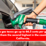 Illinois gas taxes go up to 66.5 cents per gallon, making them the second highest in the country after California.