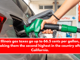 Illinois gas taxes go up to 66.5 cents per gallon, making them the second highest in the country after California.