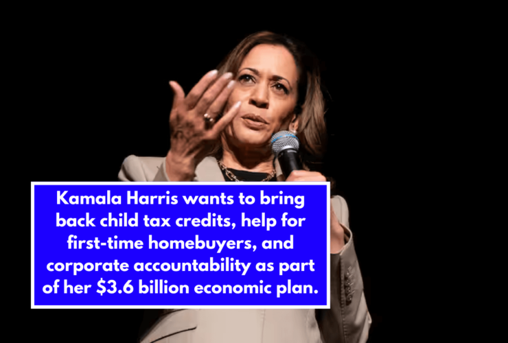 Kamala Harris wants to bring back child tax credits, help for first-time homebuyers, and corporate accountability as part of her $3.6 billion economic plan.