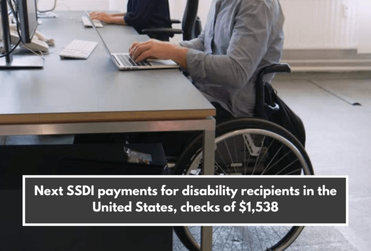 Next SSDI payments for disability recipients in the United States, checks of $1,538