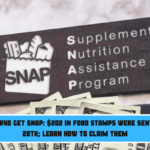 People who get SNAP $202 in food stamps were sent on the 28th; learn how to claim them