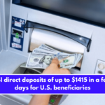 SSI direct deposits of up to $1415 in a few days for U.S. beneficiaries