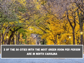 2 of the 50 cities with the most green room per person are in North Carolina