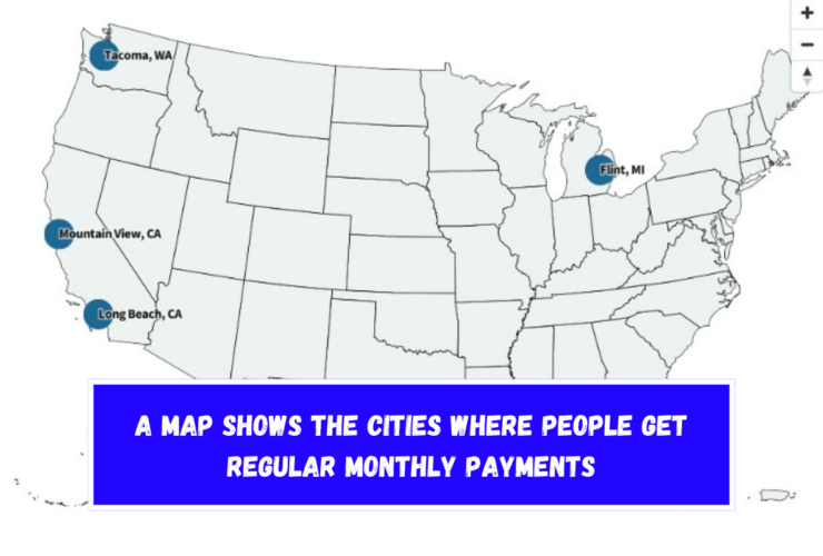 A Map Shows The Cities Where People Get Regular Monthly Payments