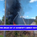 A big fire breaks out at Davenport's Midwest Recyclers