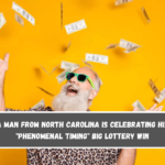 A man from North Carolina is celebrating his phenomenal timing big lottery win