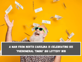 A man from North Carolina is celebrating his phenomenal timing big lottery win