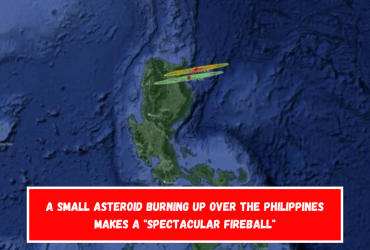 A small asteroid burning up over the Philippines makes a spectacular fireball