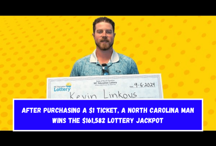 After purchasing a $1 ticket, a North Carolina man wins the $161,582 lottery jackpot