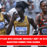 An attack with gasoline seriously hurt an Olympic marathon runner from Uganda