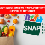 Benefits under SNAP Food Stamp payments up to $527 prior to September 11