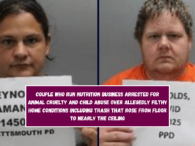 Couple who run nutrition business arrested for animal cruelty and child abuse over allegedly filthy home conditions including trash that rose from floor to nearly the ceiling