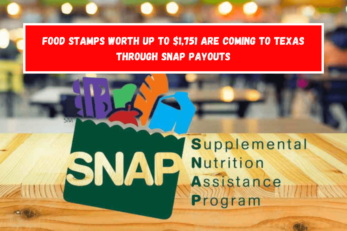 Food Stamps worth up to $1,751 are coming to Texas through SNAP payouts