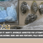 Four St. Mary's juveniles arrested for attempted carjacking; guns and 1600 fentanyl pills seized