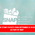 Good Food Stamp payouts from September 14–28 in the US as part of SNAP