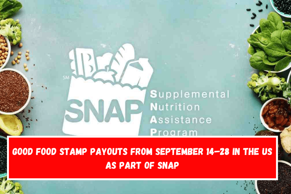 Good Food Stamp payouts from September 14–28 in the US as part of SNAP