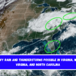 Heavy Rain and Thunderstorms Possible in Virginia, West Virginia, and North Carolina