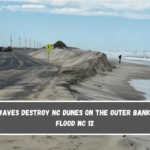 High waves destroy NC dunes on the Outer Banks and flood NC 12