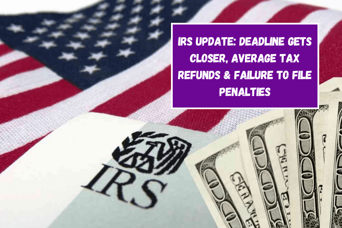 IRS update: deadline gets closer, average tax refunds & failure to file penalties