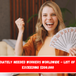 Immediately needed workers worldwide - List of jobs exceeding $200,000