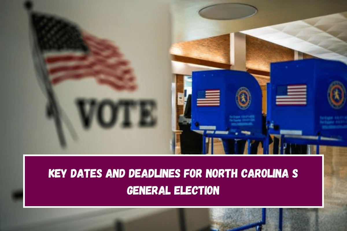 Key dates and deadlines for North Carolina s general election