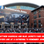 Matthew Gaudreau and Blue Jackets fans and players are at a gathering to remember Johnny