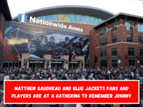 Matthew Gaudreau and Blue Jackets fans and players are at a gathering to remember Johnny