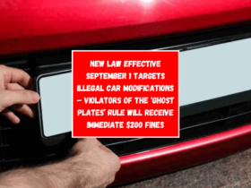 New law effective September 1 targets illegal car modifications – violators of the ‘ghost plates’ rule will receive immediate $200 fines