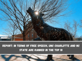 Report In terms of free speech, UNC Charlotte and NC State are ranked in the top 10