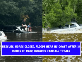 Rescues, roads closed, floods near NC coast after 18 inches of rain; includes rainfall totals