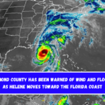 Richmond County has been warned of wind and flooding as Helene moves toward the Florida coast