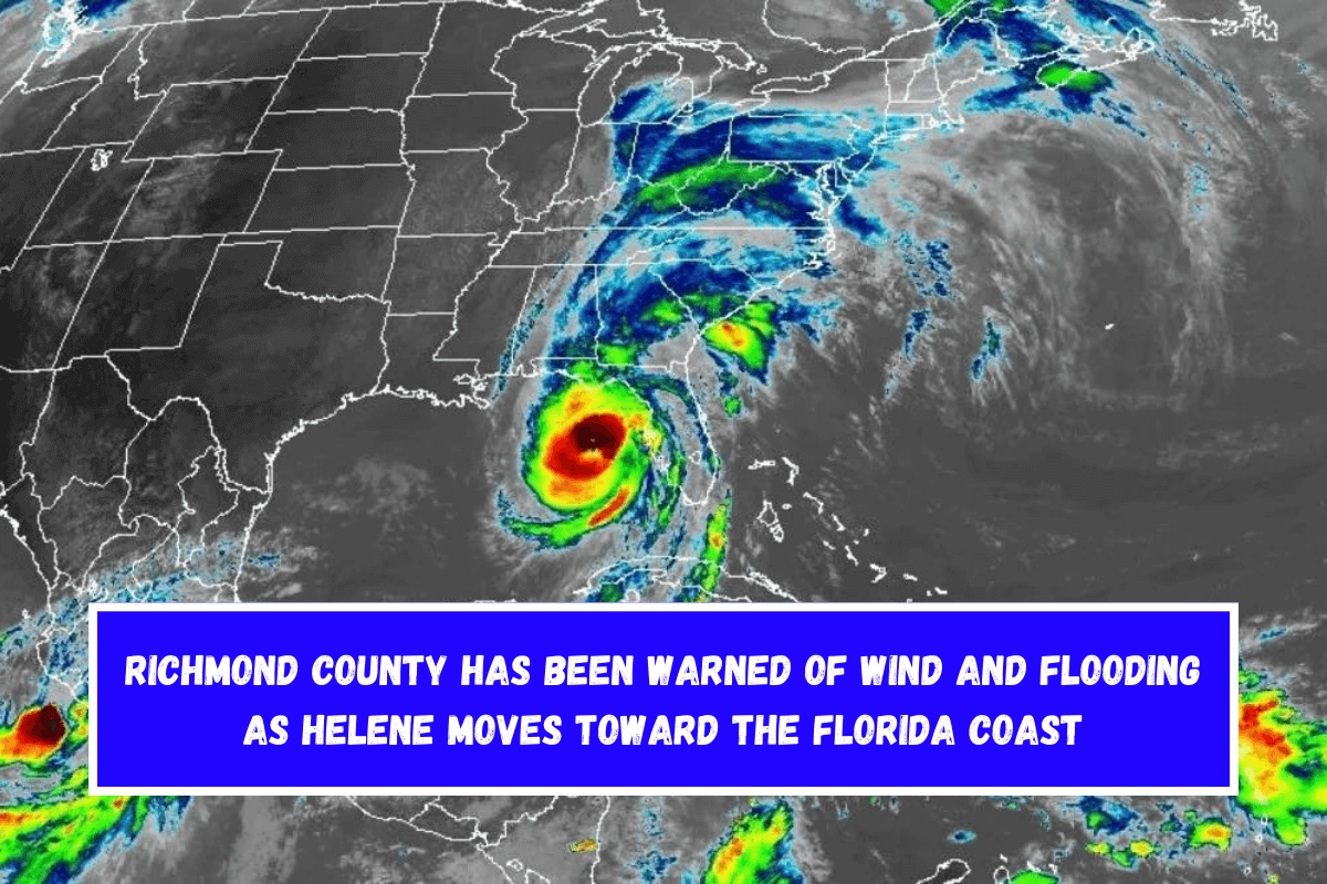 Richmond County has been warned of wind and flooding as Helene moves toward the Florida coast