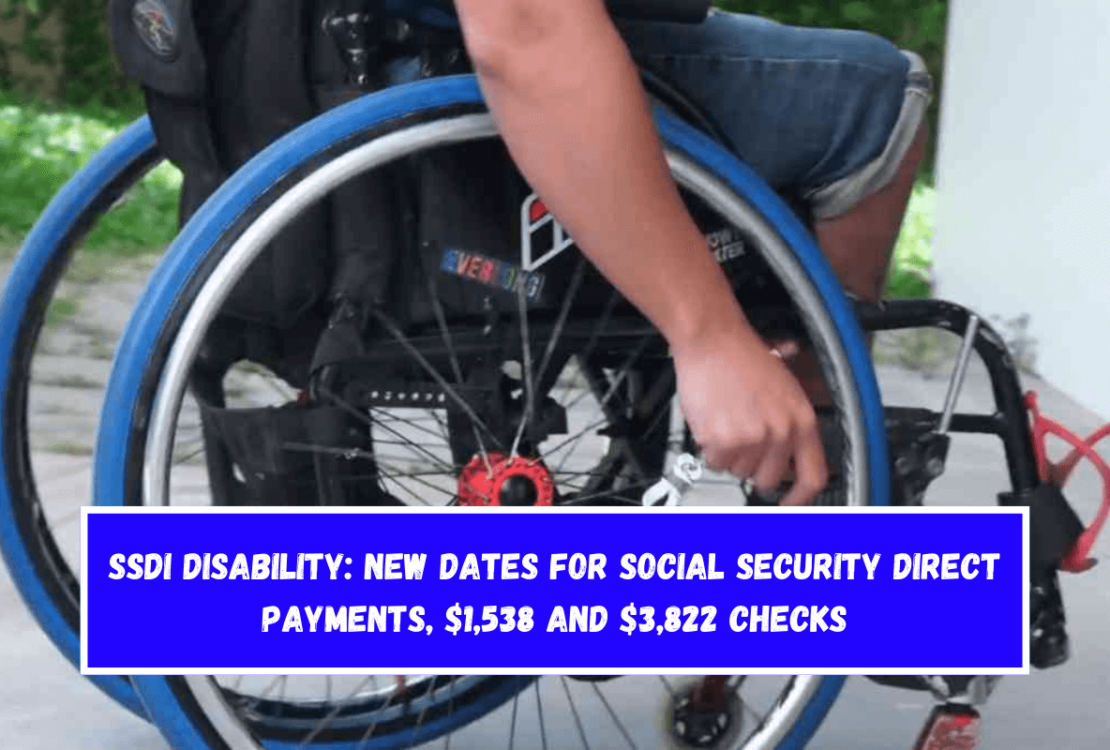 SSDI Disability New dates for Social Security direct payments, $1,538 and $3,822 checks