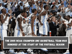 The 2005 NCAA champion UNC basketball team was honored at the start of the football season