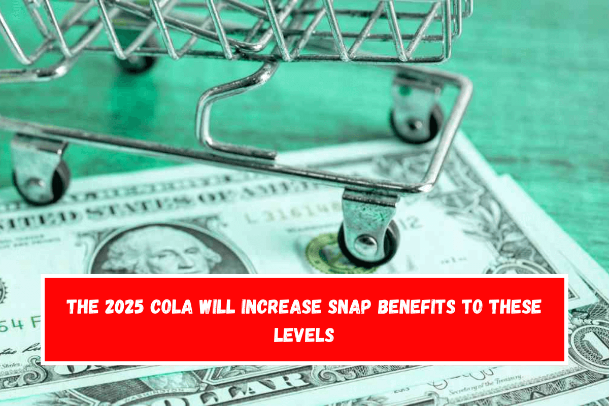 The 2025 COLA will increase SNAP benefits to these levels