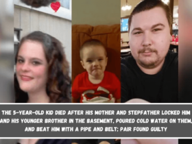 The 5-year-old kid died after his mother and stepfather locked him and his younger brother in the basement, poured cold water on them, and beat him with a pipe and belt; pair found guilty