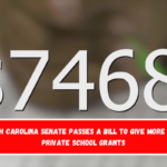 The North Carolina Senate passes a bill to give more money to private school grants