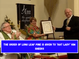 The Order of Long Leaf Pine is given to Hat Lady Kim Sheeks