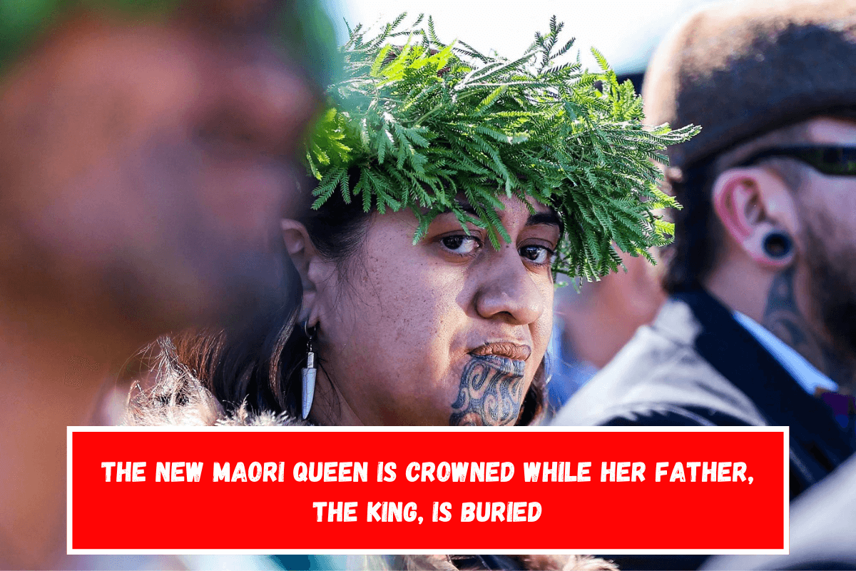 The new Maori queen is crowned while her father, the King, is buried