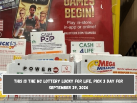 This is the NC Lottery Lucky For Life, Pick 3 Day for September 29, 2024