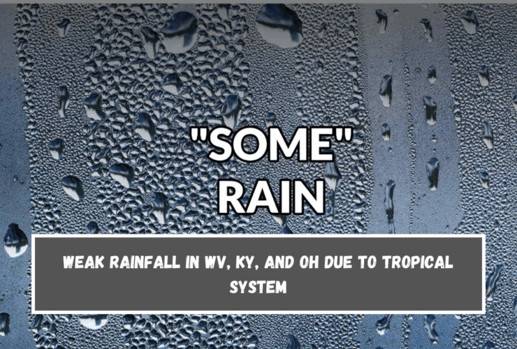 Weak rainfall in WV, KY, and OH due to tropical system