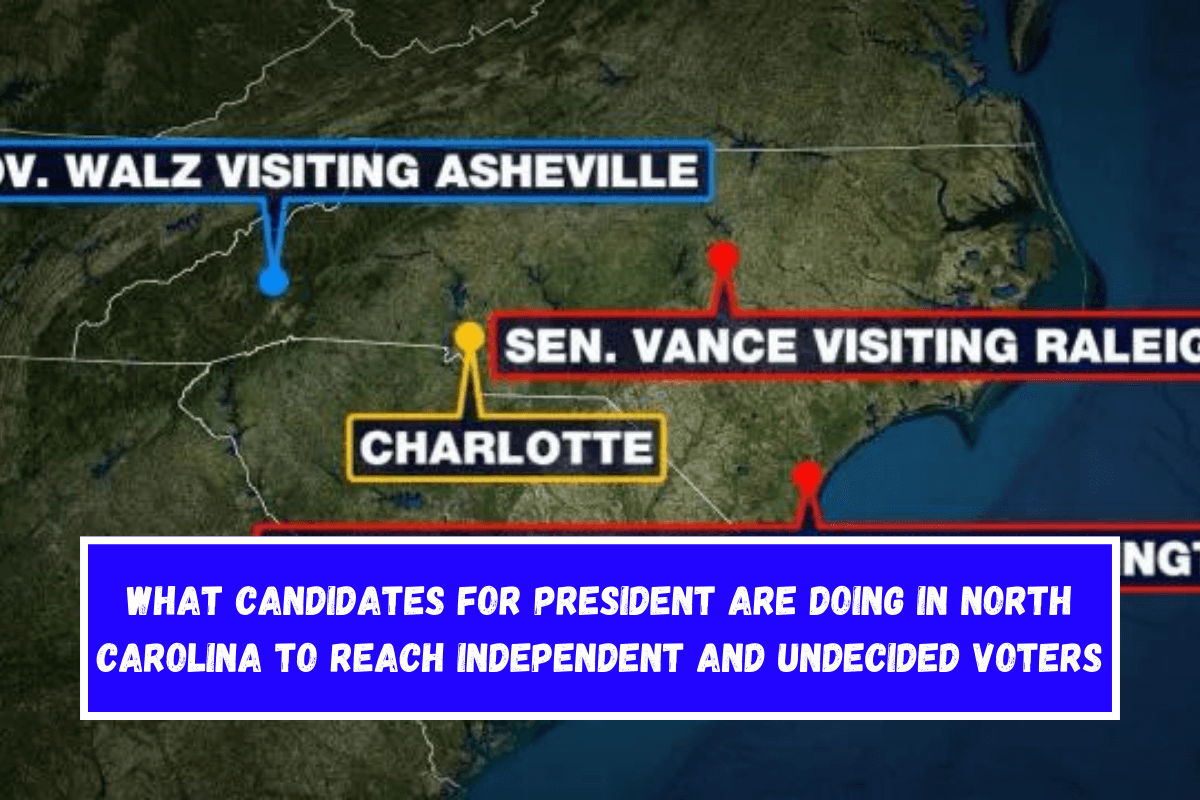 What candidates for president are doing in North Carolina to reach independent and undecided voters