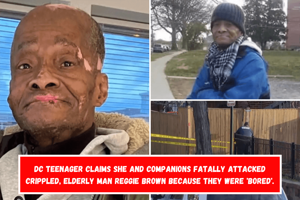 DC teenager claims she and companions fatally attacked crippled, elderly man Reggie Brown because they were 'bored'.