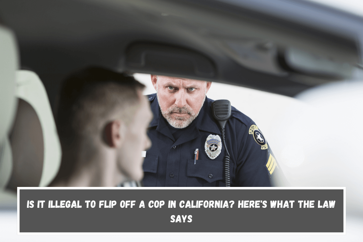 Is It Illegal to Flip Off a Cop in California Here's What the Law Says