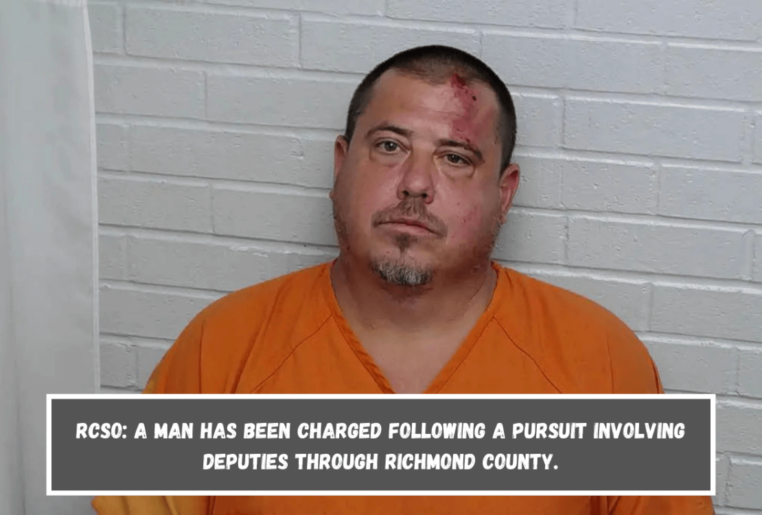 RCSO A man has been charged following a pursuit involving deputies through Richmond County