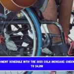 SSDI payment schedule with the 2025 COLA increase checks of up to $4,018